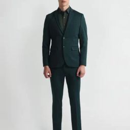 Arrow Green Slim Fit Texture Two Piece Suit-image-25