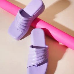 The White Pole Women's Purple Thong Wedges-image-95