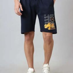 Free Authority Navy Blue Regular Fit Printed Shorts-image-53