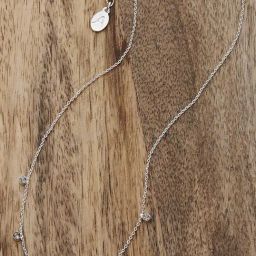 Accessorize London Silver Circle Drop Station Necklace-54