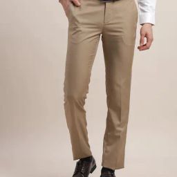 Turtle Dark Beige Slim Fit Trousers-image-62