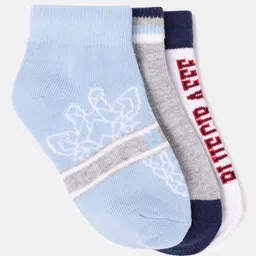 Blue Giraffe Boys Pack Of 3 Patterned Ankle Length Socks-image-57