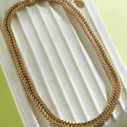 Accessorize London Gold Weaved Chain Necklace-image-30