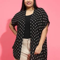 Oxolloxo Black Printed Shrug-picture-39