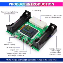 amiciSense Battery Capacity Tester for 18650 Model Digital Battery Power Detector Module with Type-C Charging Interface image 5