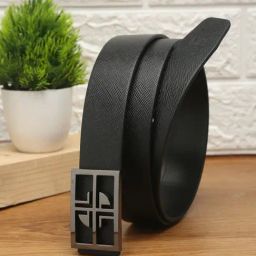 Carlton London Black Leather Textured Casual Belt for Men-image-24