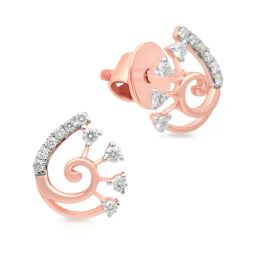 Malabar Gold and Diamonds 18k Rose Gold Stud Earrings-image-66