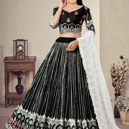 F Plus Fashion Black Net Lehenga Choli-picture-27
