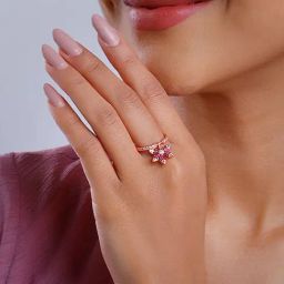 GIVA 925 Sterling Silver Rose Gold Ring for Women-image-64