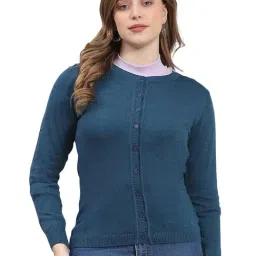 Monte Carlo Teal Regular Fit Sweater-picture-16