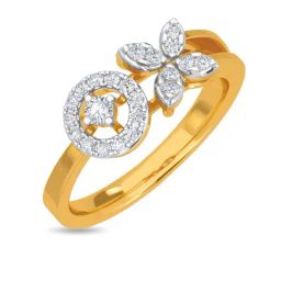 Kisna Diamond & Gold Jewellery Ryley 14k (585) Diamond & Gold Ring For Women-picture-11