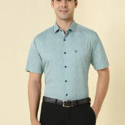Allen Solly Blue Cotton Slim Fit Printed Shirt-picture-32