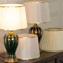 Whispering Homes Green Amur Decorative Table Lamp for Bedroom-45