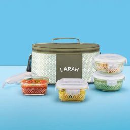 Borosil Green Glass Leak Proof Lunch Box with Bag (400 ml)-33