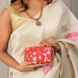 Gaurapakhi Red Embellished Clutch-picture-26