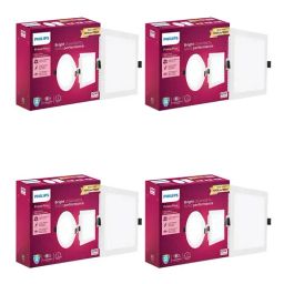 Philips Polycarbonate 10W Square Ultraglow LED Panel Ceiling Light - Pack of 4 (Warm White)-image-93