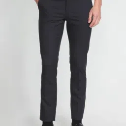 Arrow Blue Regular Fit Trousers-picture-0