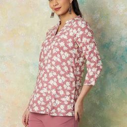 Melange by Lifestyle Orange Printed Kurti-image-29
