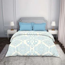 Spaces Atrium Blue 100% Cotton 144 TC Double Bed Ac Quilt-image-4