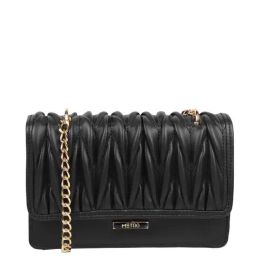 Metro Black Quilted Medium Sling Handbag-42