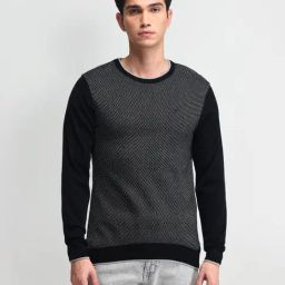 Arrow Black Self Sweaters-image-75
