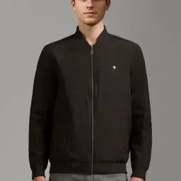 Louis Philippe Black Regular Fit Bomber Jacket-image-56