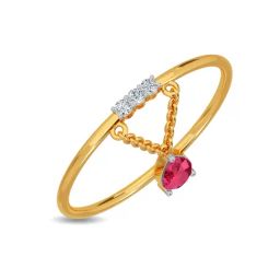 Kisna Diamond & Gold Jewellery Scarlette 18k (750) Diamond & Gold Ring For Women-picture-48