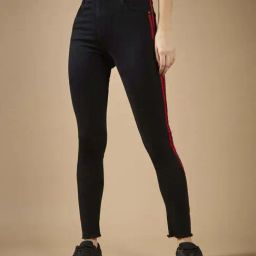 DOLCE CRUDO Black Plain Jeans-image-50