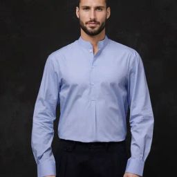 Rare Rabbit Blue Regular Fit Solid Shirt-image-42