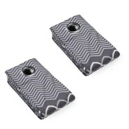 Saral Home Grey Velvet Geometric Curtain-48