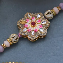 Voylla Multi-Coloured Meenakari Kundan Embellished Rakhi-picture-32