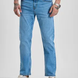Snitch Men Light Fade Stretchable Snitch Light Blue Mid-Rise Slim Fit Jeans-image-33