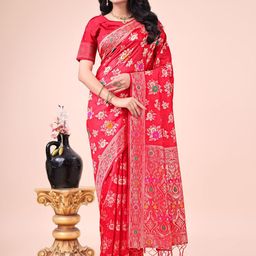 Astita Floral Woven Design Zari Banarasi Saree-image-33