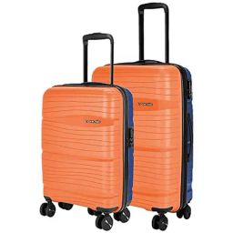 Nasher Miles Nicobar Hard-Sided Polypropylene Set of 2 Orange and Blue Trolley Bags (55 & 65 cm)-image-8