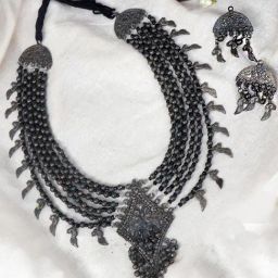 Teejh Mishka Long Necklace & Earrings-30