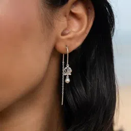 Shaya 925 Silver Pearl Of My Eye Sui Dhaga Earrings-picture-24