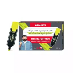 Luxor Hi-Lighter with Chisel Points Yellow (Pack of 10 Pcs)-89