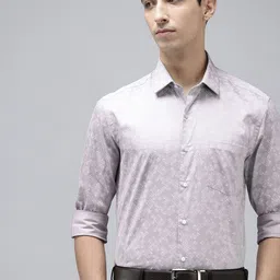 Arrow Pure Cotton Manhattan Slim Fit Geometric Printed Formal Shirt-picture-27