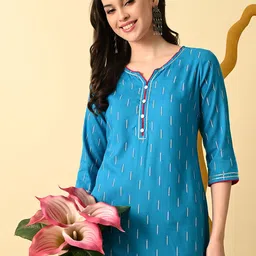 GLOWWORLD Printed Straight Kurta-image-33