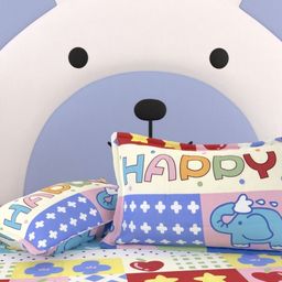 Pure Decor Blue & Red Cartoon Printed 350 TC Queen Bedsheet Set 2.28m X 2.54m-43