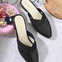 Clog London Women's Black Mule Shoes-image-16