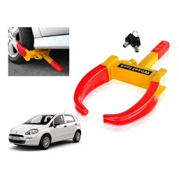 Auto Pearl Claw Type Anti Theft Adjustable Wheel Clamp Lock for Fiat Punto EVO 1.2 Dynamic-image-22