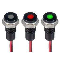 RS PRO Green, Red Panel Mount Indicator 1.8-3.3V DC, Mounting Hole Size 6 mm, Termination Type Lead Wires, IP Rating IP67, Model No 1713821-15