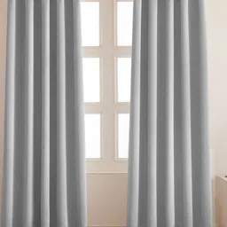 HOMEMONDE Grey 2 Pieces Black Out Long Door Curtains-image-38