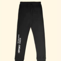 Pantaloons Junior Black Cotton Printed Trackpants-picture-47