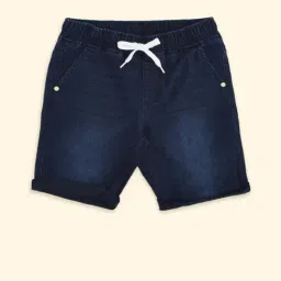 Pantaloons Junior Kids Blue Regular Fit Shorts-picture-2