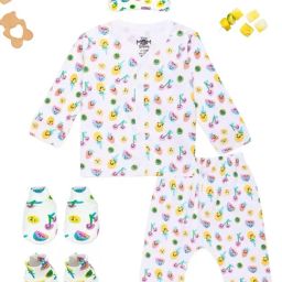 The Mom Store Multicolor Cotton Printed Baby Pajama Set - Pack of 2-image-47