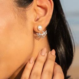 Shaya 925 Silver Play Of Pearls Earrings-image-16
