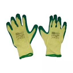 Rifa Nylon Safety Gloves Green & Yellow L Size (Set of 5 Pair)-image-32