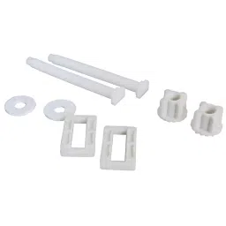 Elegant Casa 65x25 mm Western Toilet Seat Cover Screw Clamp Plastic White Set of 1 Pair-picture-15